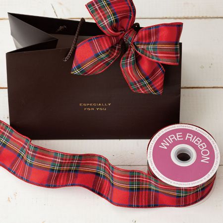 即日☆HEADS/タータンチェックワイヤーリボン-1(1巻)/TAR-R1 - 花材