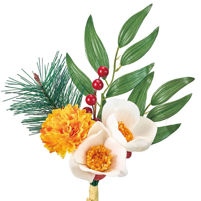 造花】MAGIQ東京堂/華やぎ椿バンドル #1 WH/YL ホワイトイエロー