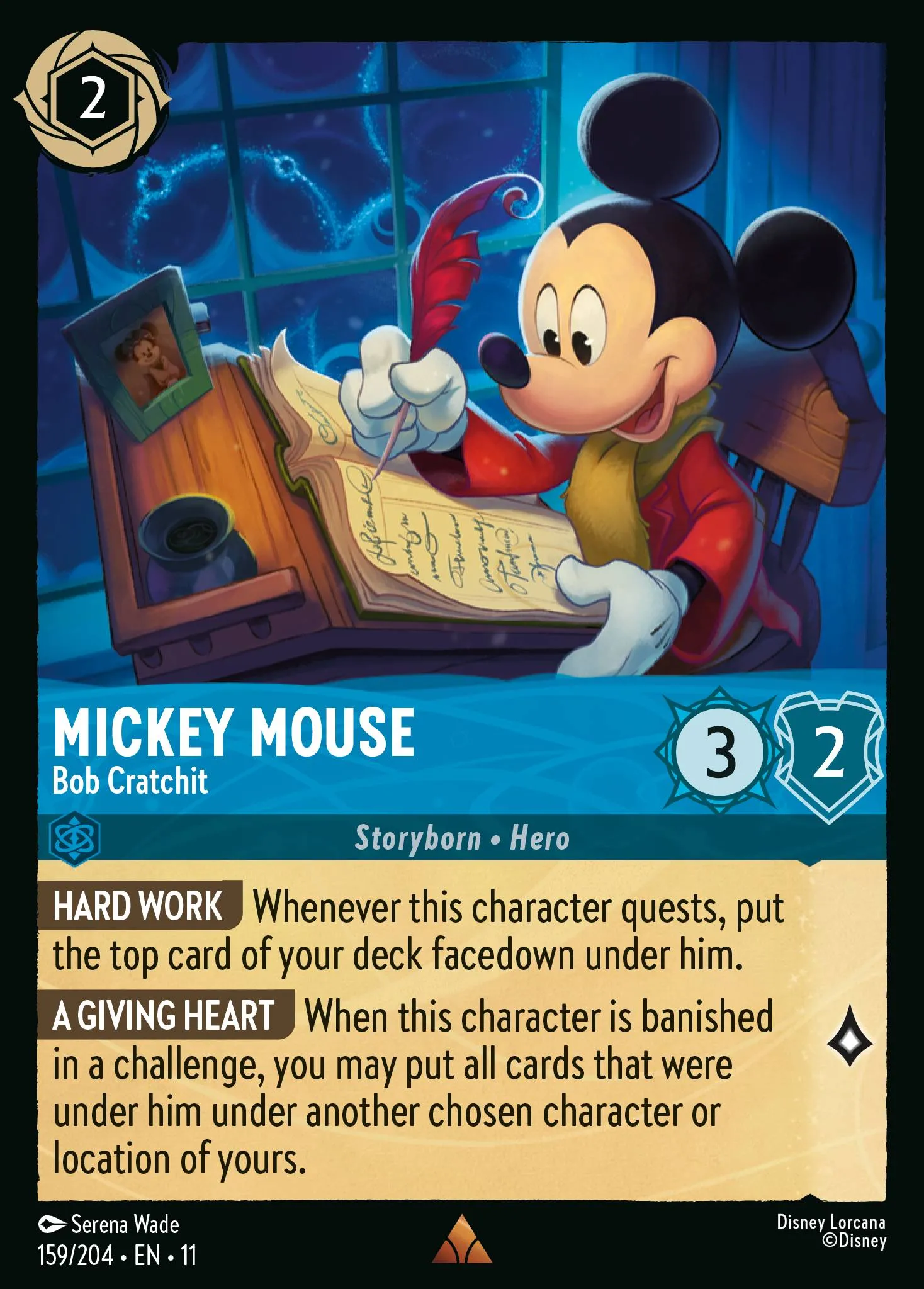 011-091 Mickey Mouse - Snowboard Ace Lorcana Card | Disney Lorcana