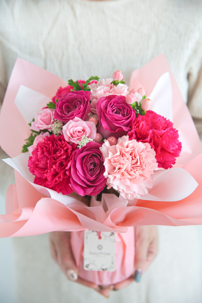 そのまま飾れるブーケ #1527 size:80 PNK｜HanaPrime（ハナプライム）