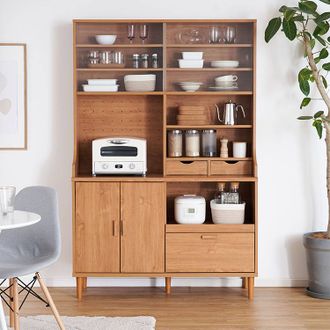 北欧ヴィンテージ風の食器棚・キッチンボード[幅90] | 【公式】LOWYA