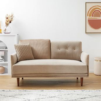 ベルベット調2人掛けソファ[幅136] | 【公式】LOWYA(ロウヤ) 家具