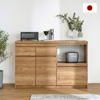 キッチン収納 食器棚 キッチンキャビネット ステンレスカウンター付き