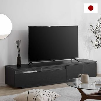 幅180] 木目調テレビ台 ローボード ブラック 日本製 | 【公式】LOWYA