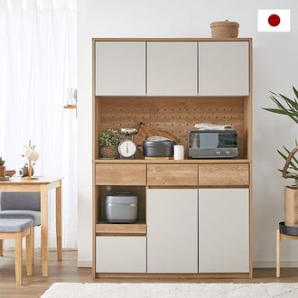 国産食器棚 レンジ台 キッチン収納 キッチンボード [幅120] | 【公式