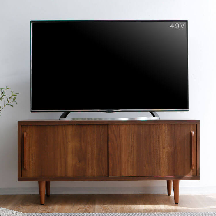 半完成品】国産ミドルテレビ台(アルダー/ウォルナット)49型対応