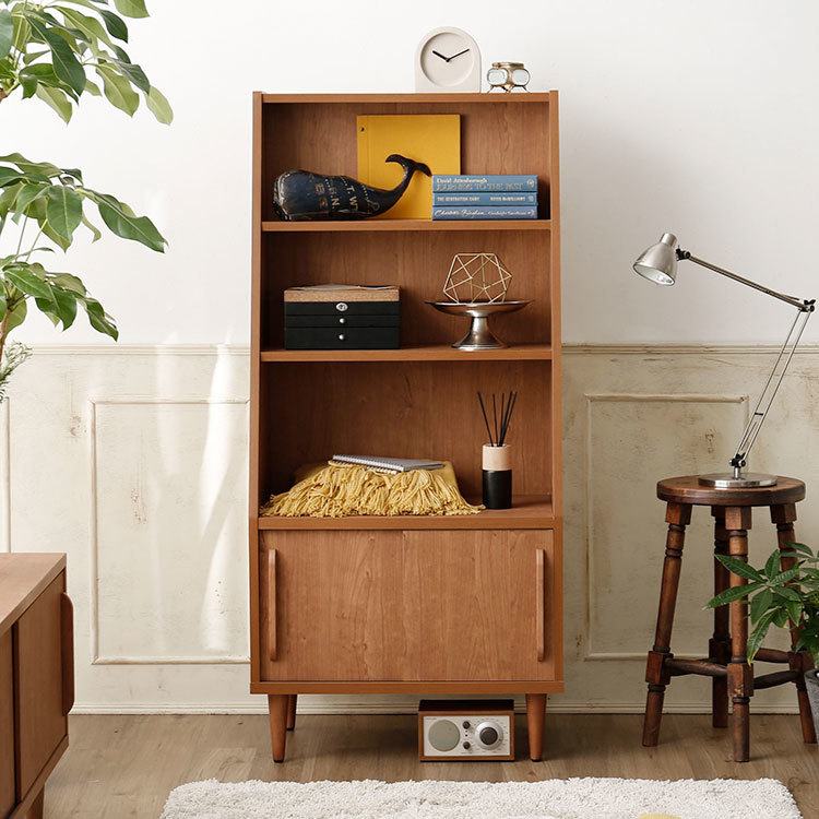 日本製の収納チェスト(アルダー/ウォルナット)ロータイプ/ハイチェスト