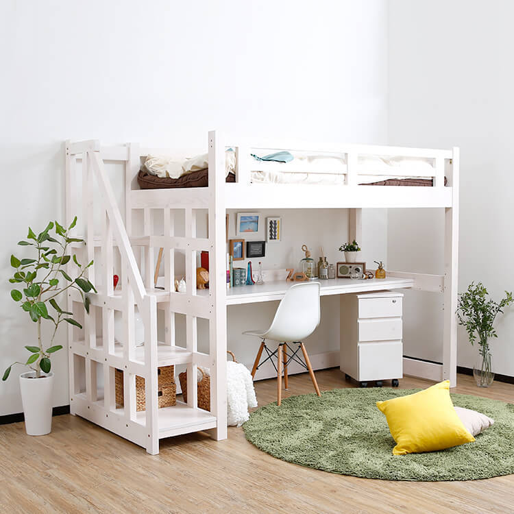 お値下げしました！8/29迄！LOWYA [シングル] ロフトベッド ワイド