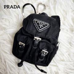 極美品】PRADA リュック型 キーホルダー バッグチャーム 小物入れ 黒