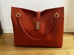 濱野皮革工藝 グレースディライトトート オレンジxゴールド金具 - メルカリ