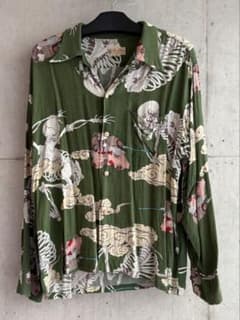 ドライボーンズ 長袖レーヨンアロハシャツ ガシャドクロ - メルカリ