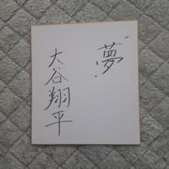 大谷翔平 直筆 サイン 色紙 花巻東高校 ドジャース 日本ハム