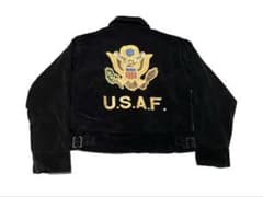 HOUSTON USAF ツアージャケット スーベニア コーデュロイ black - メルカリ