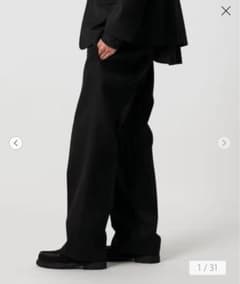 未着用】H BEAUTY&YOUTHダブルクロス キャバリーツイルワイドパンツ