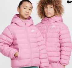 NIKEナイキ ダウン 中綿 アウターキッズサイズ 160cm Lサイズ ピンク