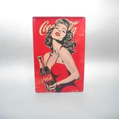 新品 コカコーラ ブリキ看板 アメリカン雑貨 /110/ レトロ ガレージ