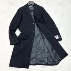 Beams heart ハリスツイード製 チェスターコート XL 黒 日本製 - メルカリ