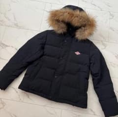 ダントン ネイビー ダウンジャケット ラクーン 36 ショート丈 JD-8931