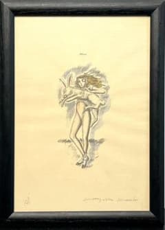 金子國義 リトグラフ 手彩色17/35 額装済 - メルカリ