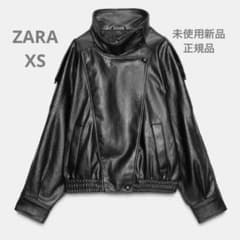 完売品*ZARA フェイクレザージャケット XS ブラック 今期新作 - メルカリ