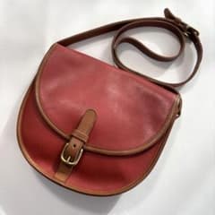 希少 オールドコーチ ショルダーバッグ フラップ レザー 赤茶 1004