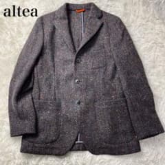 美品】altea テーラードジャケットHirelano生地 ヘリンボーン 46