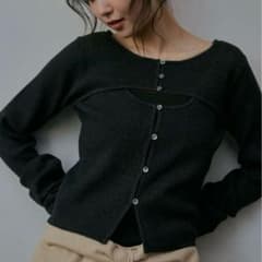 andequal ドッキングリブニット チャコール - メルカリ