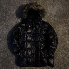 00s old uniqlo ファー ダウンジャケット y2k グランジ 光沢 - メルカリ