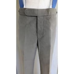 新品タグ付きCORDINGS モールスキンパンツTRJ511グレーサイズW32