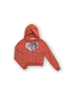 Trinite studio hoodieハート型猫プリントジップアップパーカー - メルカリ