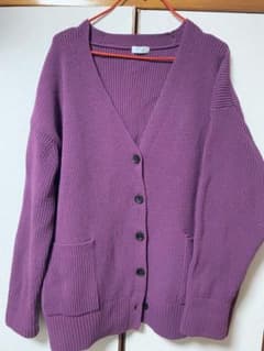 最終価格 LOWRYS farmパープルリブ編みカーディガン - メルカリ