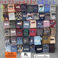 ハイブランドネクタイ 50本セット 全てシルク エルメス ディオール