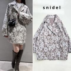 美品 snidelスナイデル ジャガード ミドルコート チェスターコート