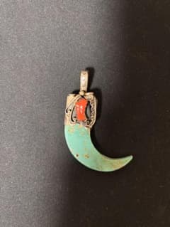 インディアンジュエリー ターコイズ コーラル 赤珊瑚 爪 クロー ナバホ