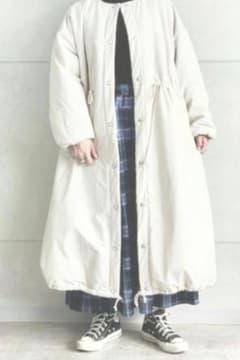 AUG オーグ オーバーロングガスコート 中綿コート ノーカラー - メルカリ