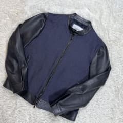 美品】エンメティ×マッキントッシュ 切替 ジャケット レザー デニム L