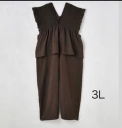 新品タグ付き】しまむら myuwa シャーリングサロペット 3L - メルカリ