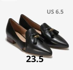 美品 23.5 タッセル フラットシューズ COLE HAAN ブラック - メルカリ