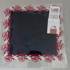 新品未開封品」近沢レース タオルハンカチ ハローキティ ネイビー