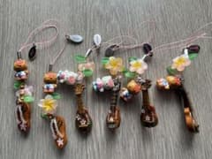 ご当地 日焼け白キティギターウクレレサンダル海亀kitty 根付け