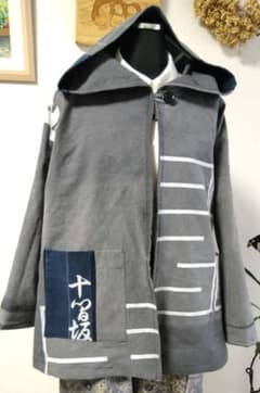 印半纏リメイクフード付きジャケット - メルカリ