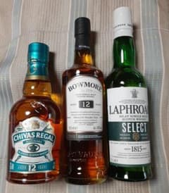 シーバスリーガルミズナラ / ボウモア / ラフロイグセレクト 3本セット