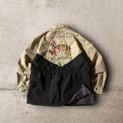 Carolina様☆USA製vintage激レア刺繍デザインダックカバーオールジ