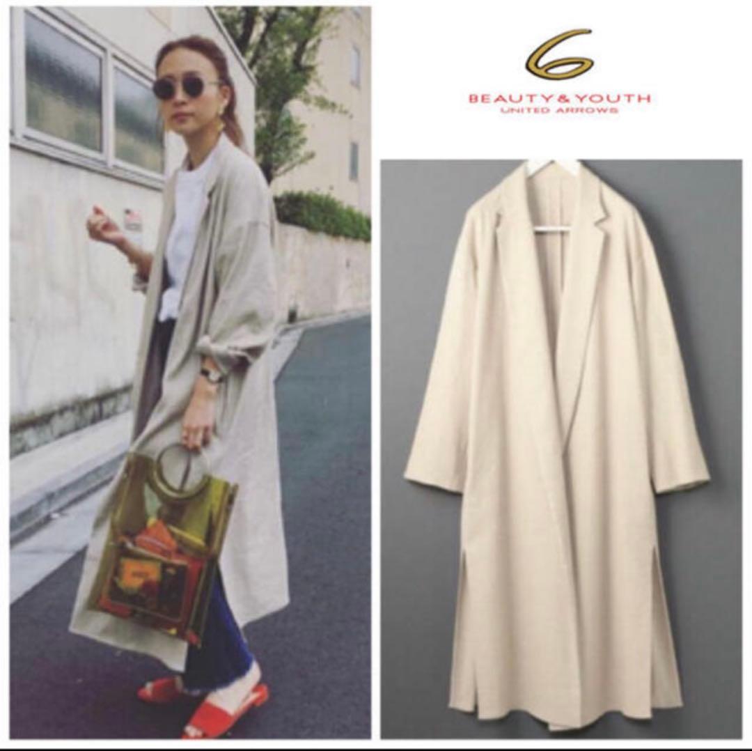6 roku SLIT COAT BEAUTY & YOUTH ロングジャケット BEAUTY&YOUTH UNITED ARROWS（ビューティーアンドユースユナイテッド