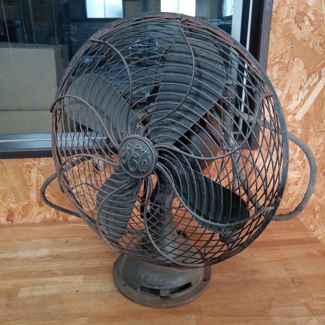 芝浦製作所 C-7032 英語表記 アンティーク 鉄製 扇風機 ジャンク