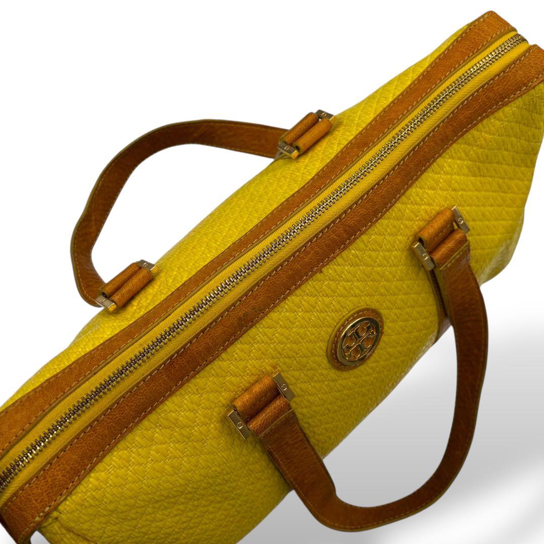 美品】トリーバーチ ボストン型トートバッグ キルティング ロゴ金具