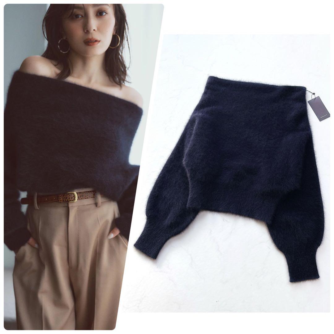 【anuans】25AW 新品　ラクーンフォックスオフショルニットプルオーバー ラクーンフォックスオフショルニットプルオーバー（ニット/セーター