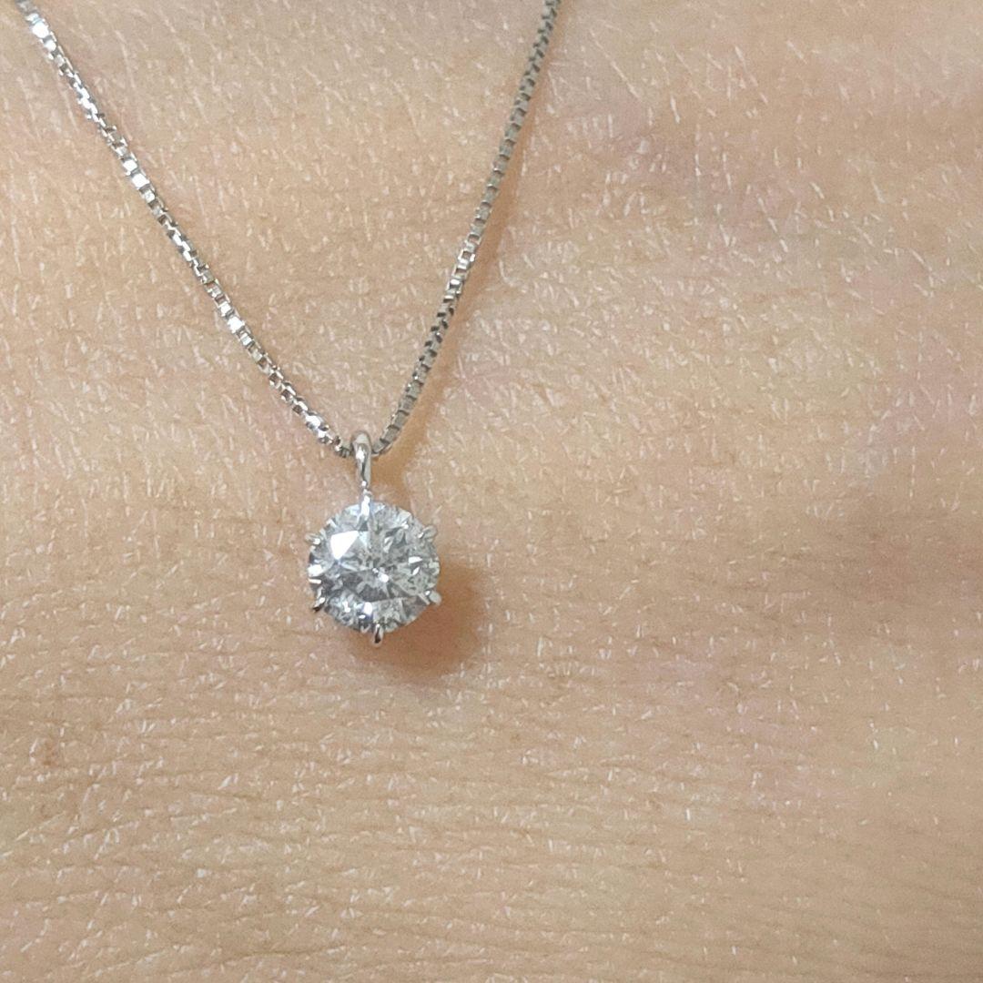 pt900/pt850 ダイヤモンド ネックレス　一粒 0.30ctUP 1粒
