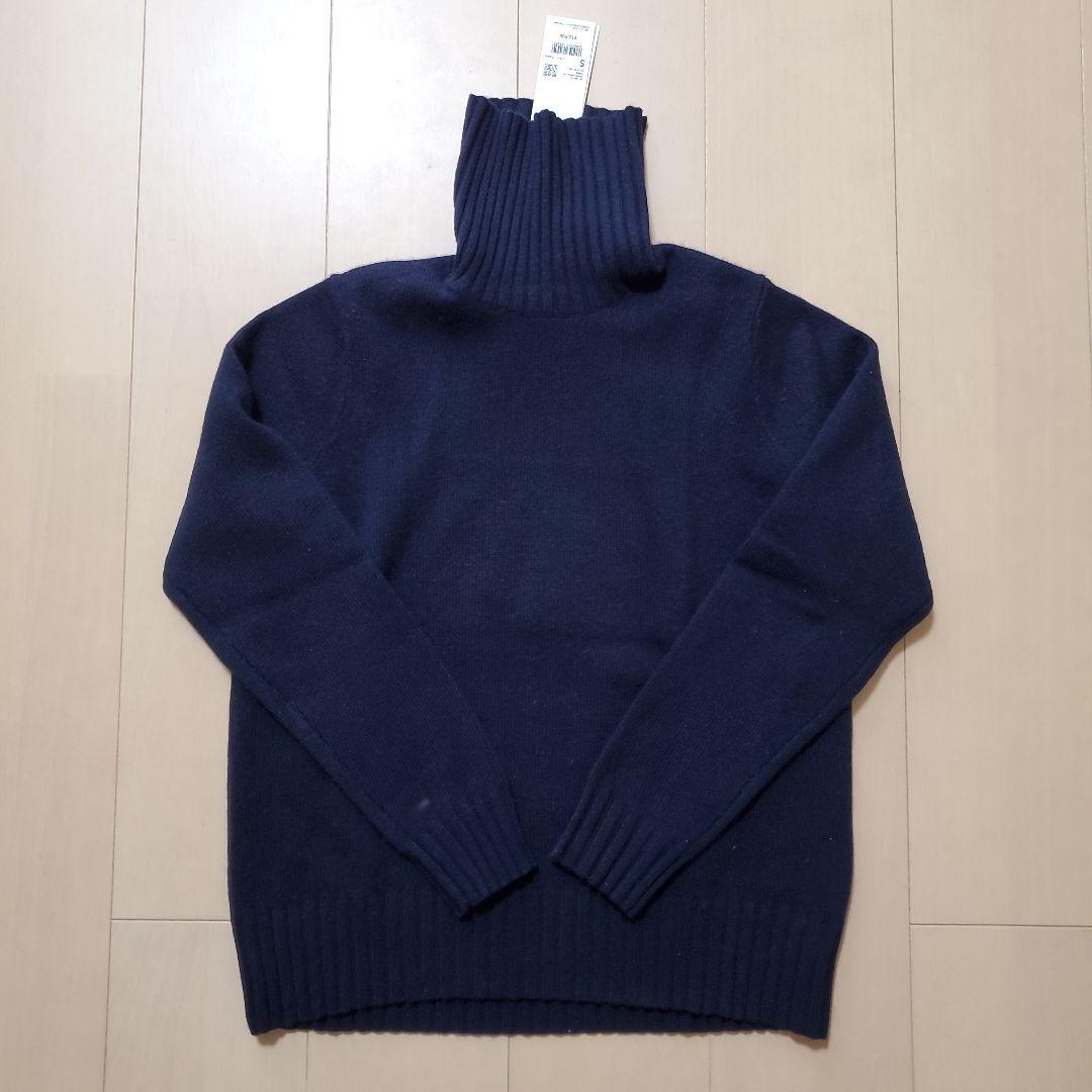 新品 ユニクロ +J ミドルゲージ カシミヤブレンドタートルネック