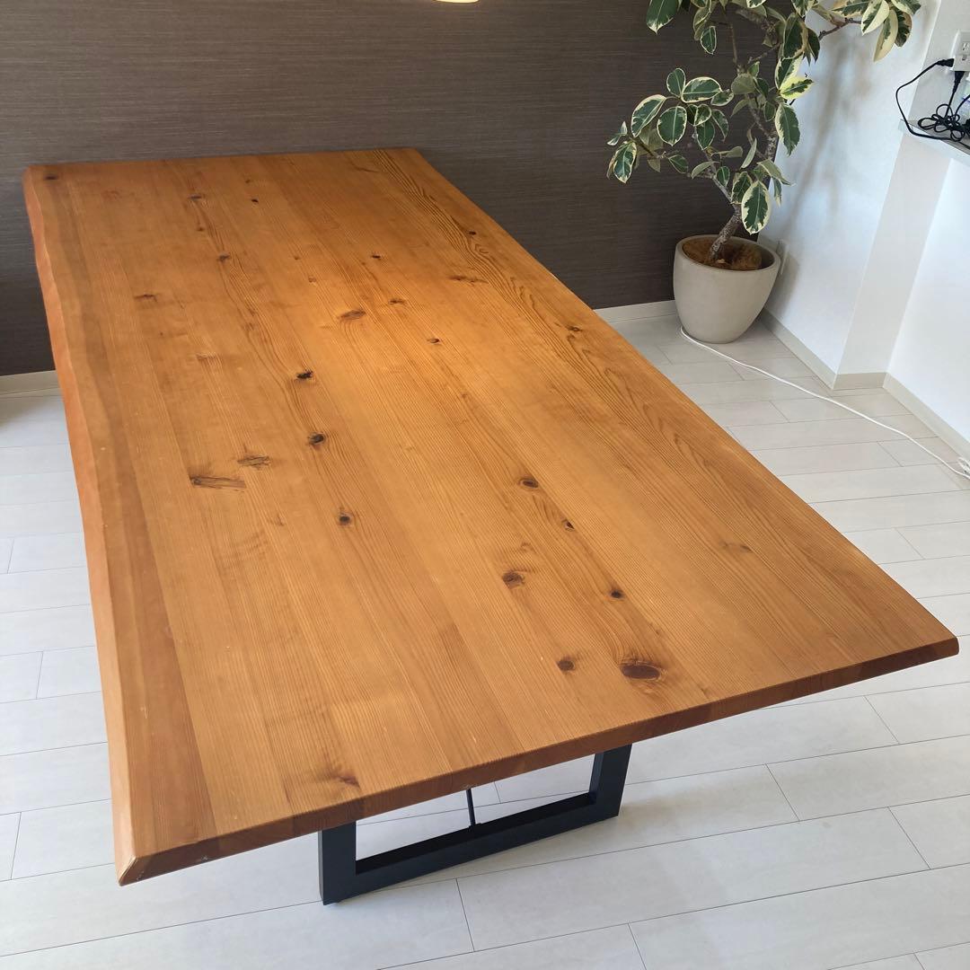 特大 W248㎝ 無垢 杉 ダイニングテーブル ナガノインテリア